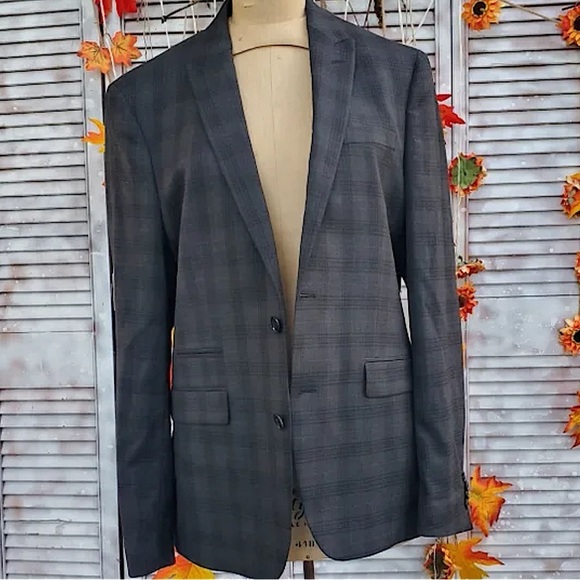 KENNETH COLE REACTION Plaid Blazer - Picture 1 of 6